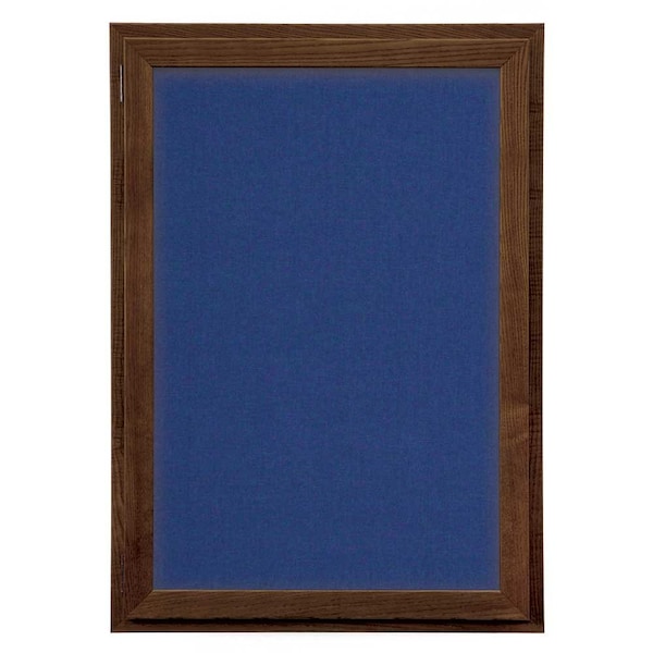 Outdoor Enclosed Combo Board, 72"x36", Black Frame/Blue & Medium Grey